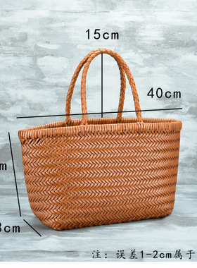 2023棉新款dragon diffusion编织包法式菜篮子包网红女包