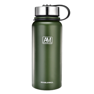 800ml304不锈钢真空保温杯刻字便携大容量户外运动水壶定制logo