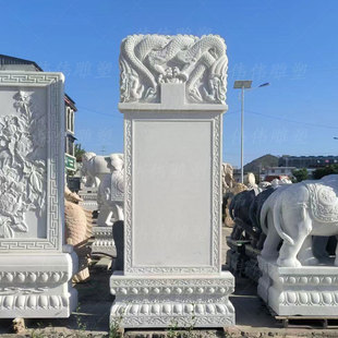 大理石雕功德碑汉白玉青石捐款纪念简介寺院蛟龙龟驮石墓碑定制做