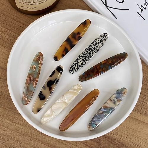 韩国前额碎发小号侧边一字夹法式