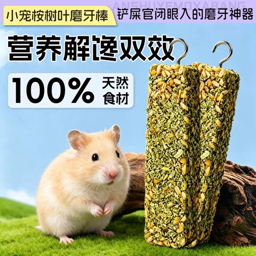 蜜袋鼯零食桉树叶磨牙棒混合果蔬蜜袋鼯粮食桉树枝仓鼠花枝鼠零食
