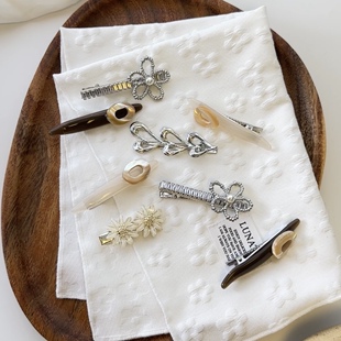 十里间【非常高品质的发夹】花朵爱心边夹刘海夹亮晶晶鸭嘴夹