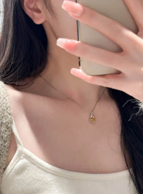 十里间s925银天然石项链锁骨链