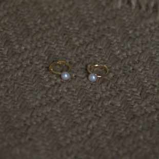 十里间【925银|耳扣】法式浪漫淡水珍珠S925银耳环百搭职场耳圈