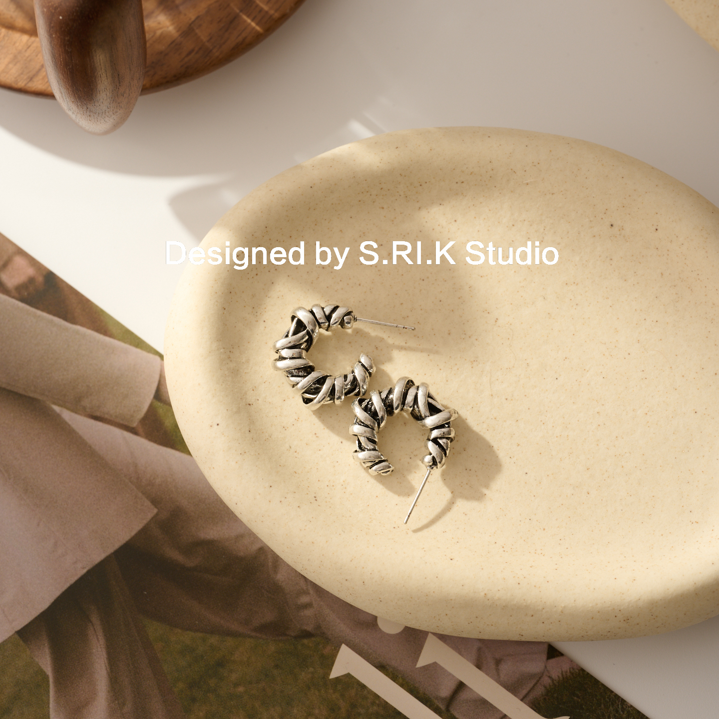 十里间【时髦作旧】圈圈耳环