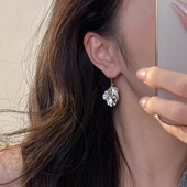 仙气亮晶晶氛围感耳环百搭流苏耳饰 法式 十里间 闪光片