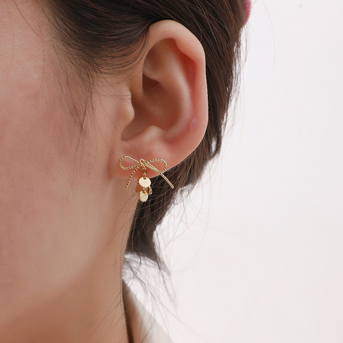 十里间甜美蝴蝶机金翩翩耳环耳钉