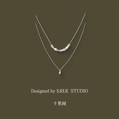 十里间碎银子淡水珍珠项链锁骨链