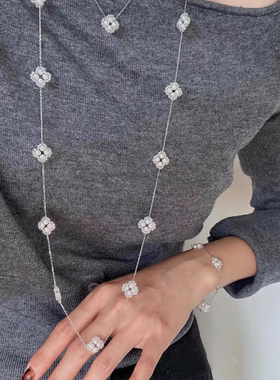 十里间【真珍珠｜幸运花】法式浪漫淡水珍珠花朵项链百搭手链耳环