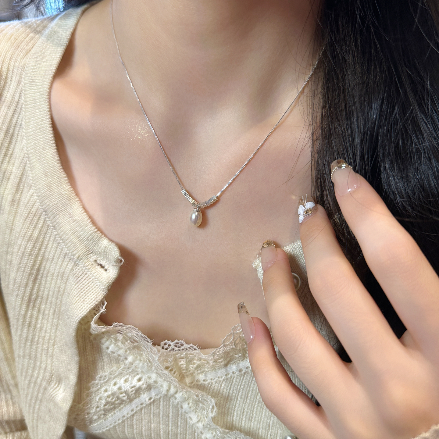 十里间【碎浪】珍珠s925银项链