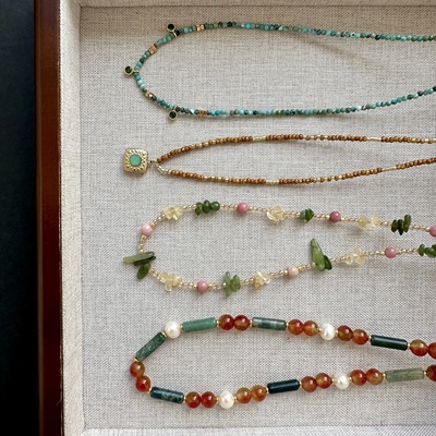 十里间【年末项链合集 售完不补】天然石串珠项链合集