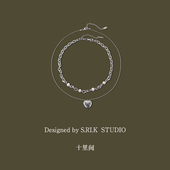 十里间 幸运爱心 嗲嗲立体桃心双层叠戴项链淡水珍珠锁骨链