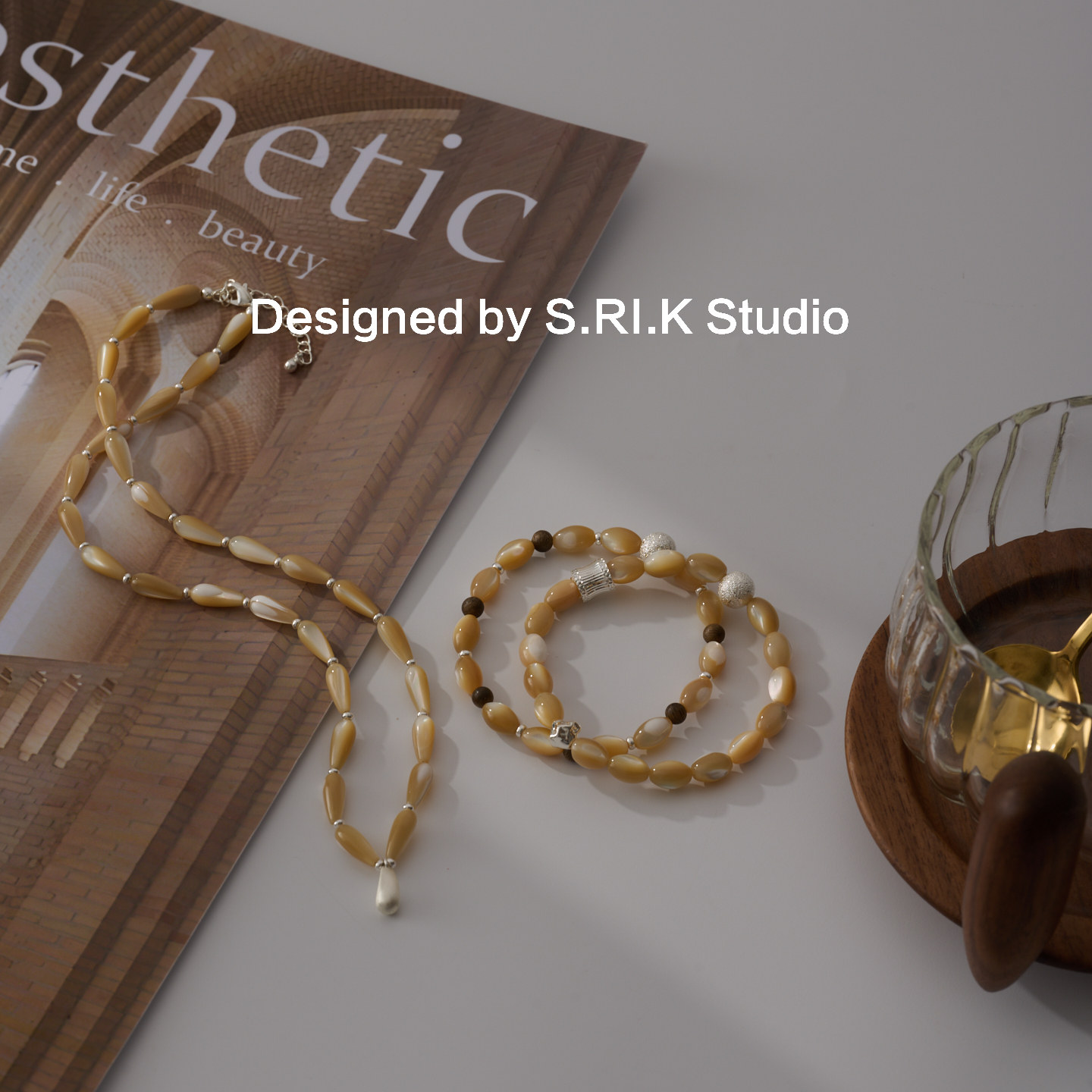 十里间【马蹄螺】文艺小清新天然贝壳螺手链百搭水滴大气项链