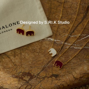 十里间【不可驯服的象】简约气质大象项链百搭贝壳锁骨链耳钉