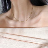 波光 十里间 细致版 简约碎金子通勤职场项链百搭浪漫锁骨链