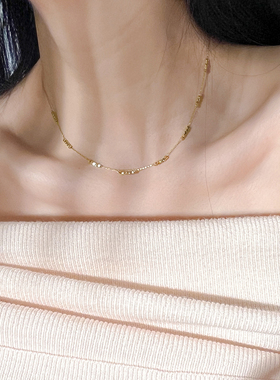 十里间【细致版波光】简约碎金子通勤职场项链百搭浪漫锁骨链