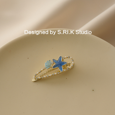 十里间清新可爱海星边夹
