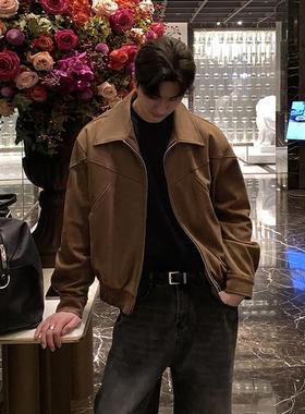 ASCLO&QIAO美式高街潮流夹克外套男时尚复古百搭韩版宽松休闲短款