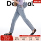 牛仔裤 饰女式 直筒牛仔花卉刺绣装 Desigual26春夏新品