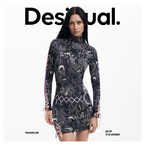 Desigual【MARIA ESCOTE联名】【博主同款】绑带修身连衣裙