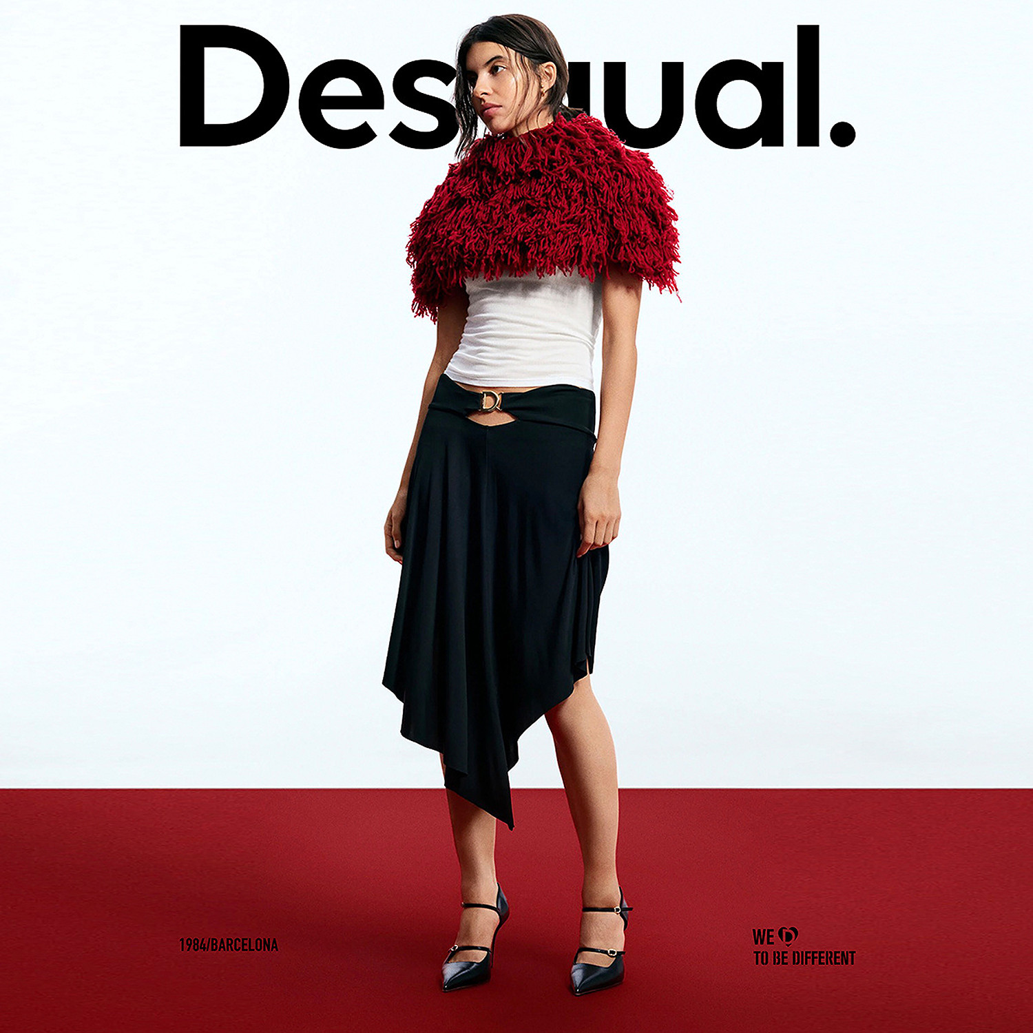 Desigual【明星同款】【Egonlab联名】羊毛女式套头披肩围巾斗篷