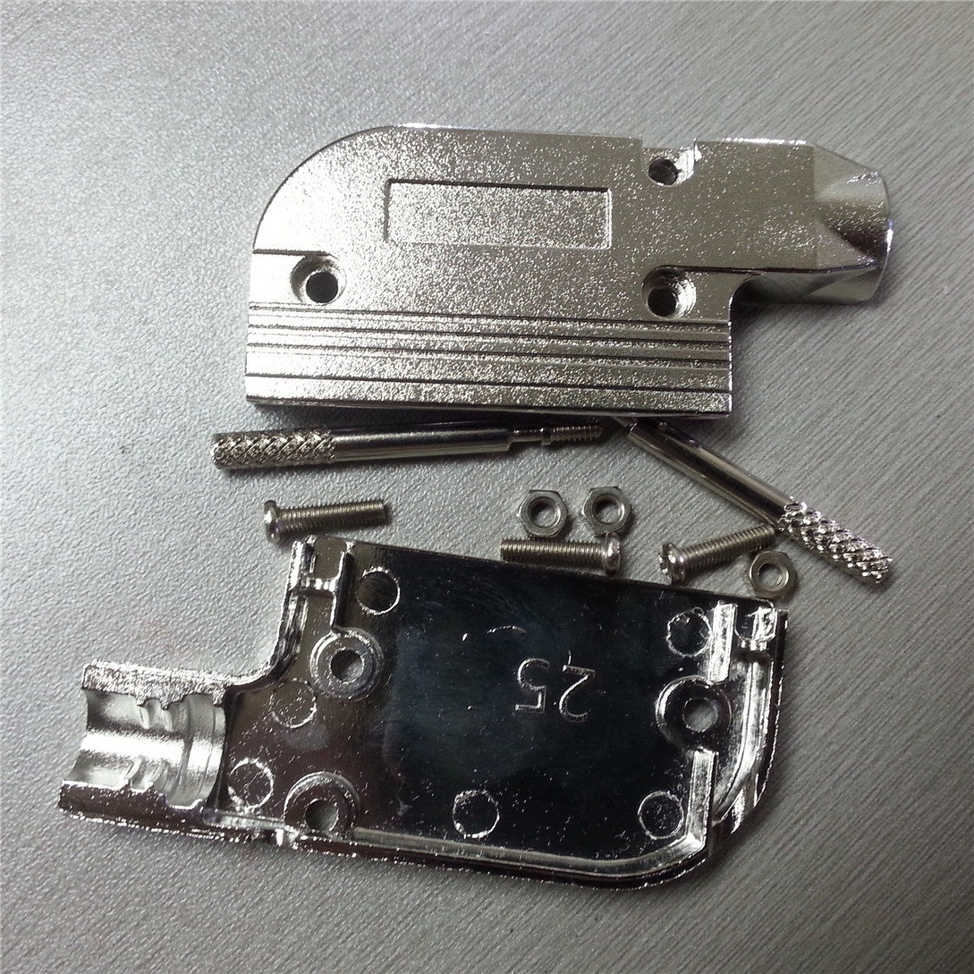 优联康D-SUB25P 90度出线锌合金外壳  9W4 13W3 17W2 21W1金属壳