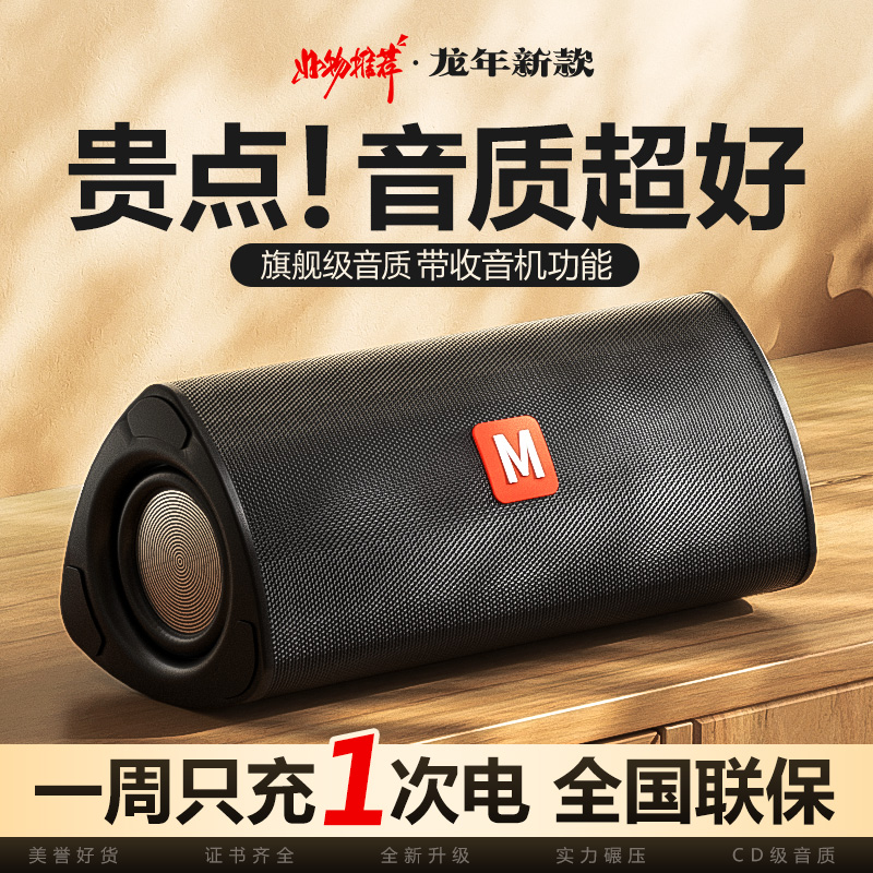 音响蓝牙音箱无线家用高音质2025新款低音炮音乐户外收音机播放器