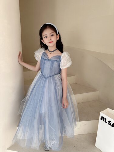 女童爱莎公主裙夏季生日连衣裙
