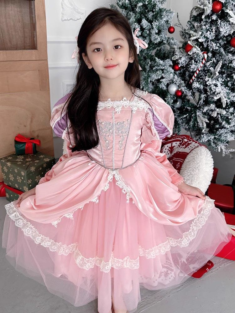 女童爱丽儿公主裙美人鱼生日礼服