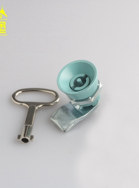 MS705-K02圆柱锁 工业机床设备门锁 绿色旋转锁 开关柜转舌锁