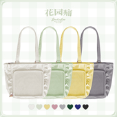 新年直降Baachoo原创 花边通勤缎面托特花园痛包中食量娃包单肩包