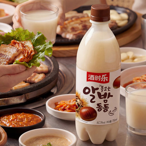 酒时乐韩国进口月子板栗米酒