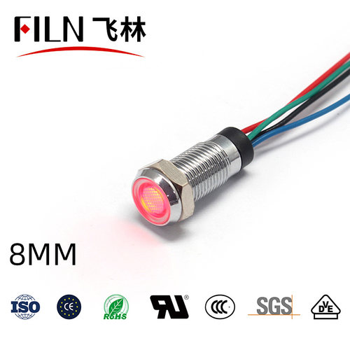 防水金属三色带发光设备指示灯