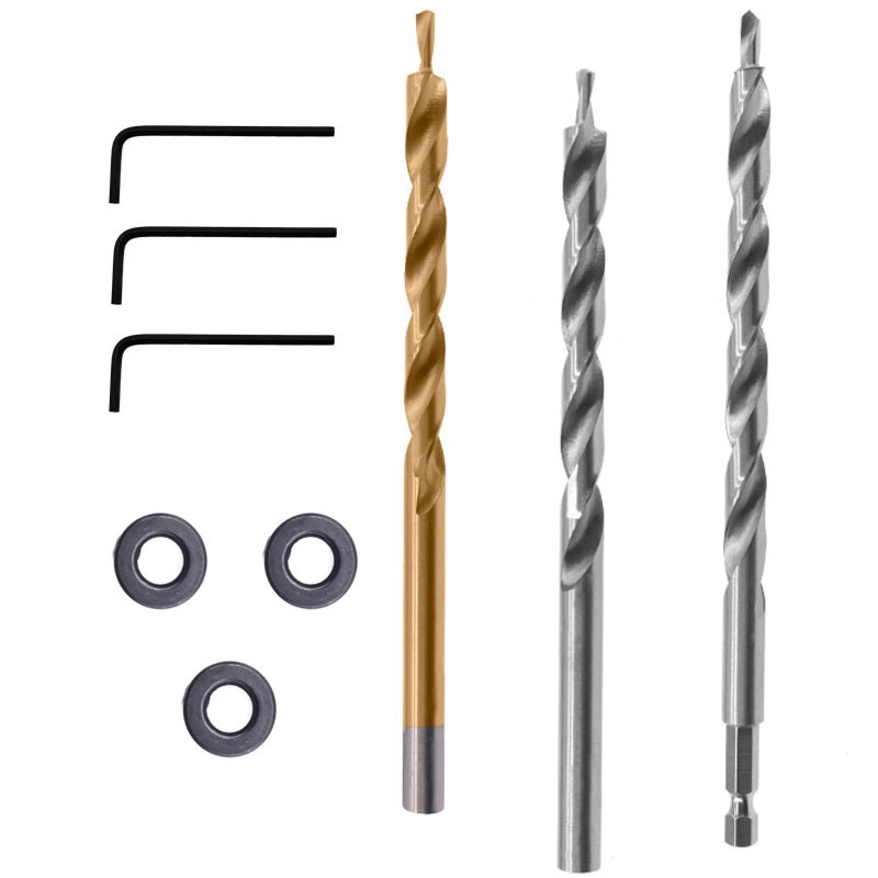 高速钢台阶钻头六角柄加长斜孔变径打孔钻头批发木工麻花钻头套装