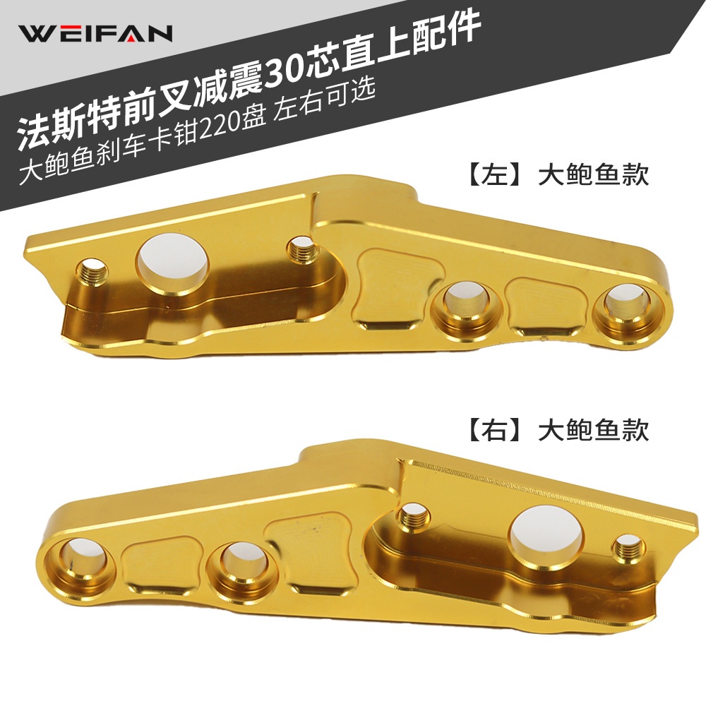 法斯特前叉减震加强30芯大鲍鱼220卡钳固定左右边转接码支架改装