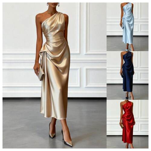 Waist up sleeveless banquet evening gown for women