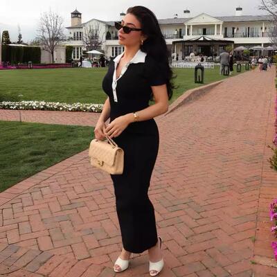 Collar slimming patchwork hip hugging short sleeved long