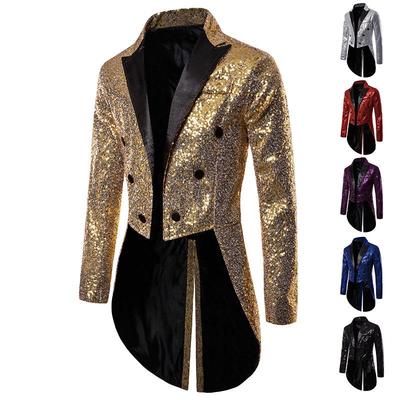 Men's suit, tailcoat, banquet performance, sequined men's
