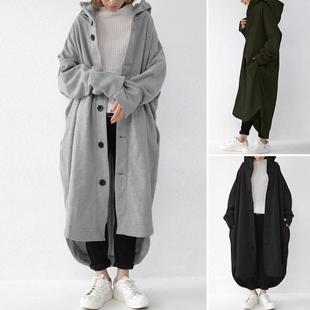 Women's windbreaker coat, women's hooded mid length
