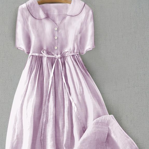Cotton and linen dress 棉麻连衣裙