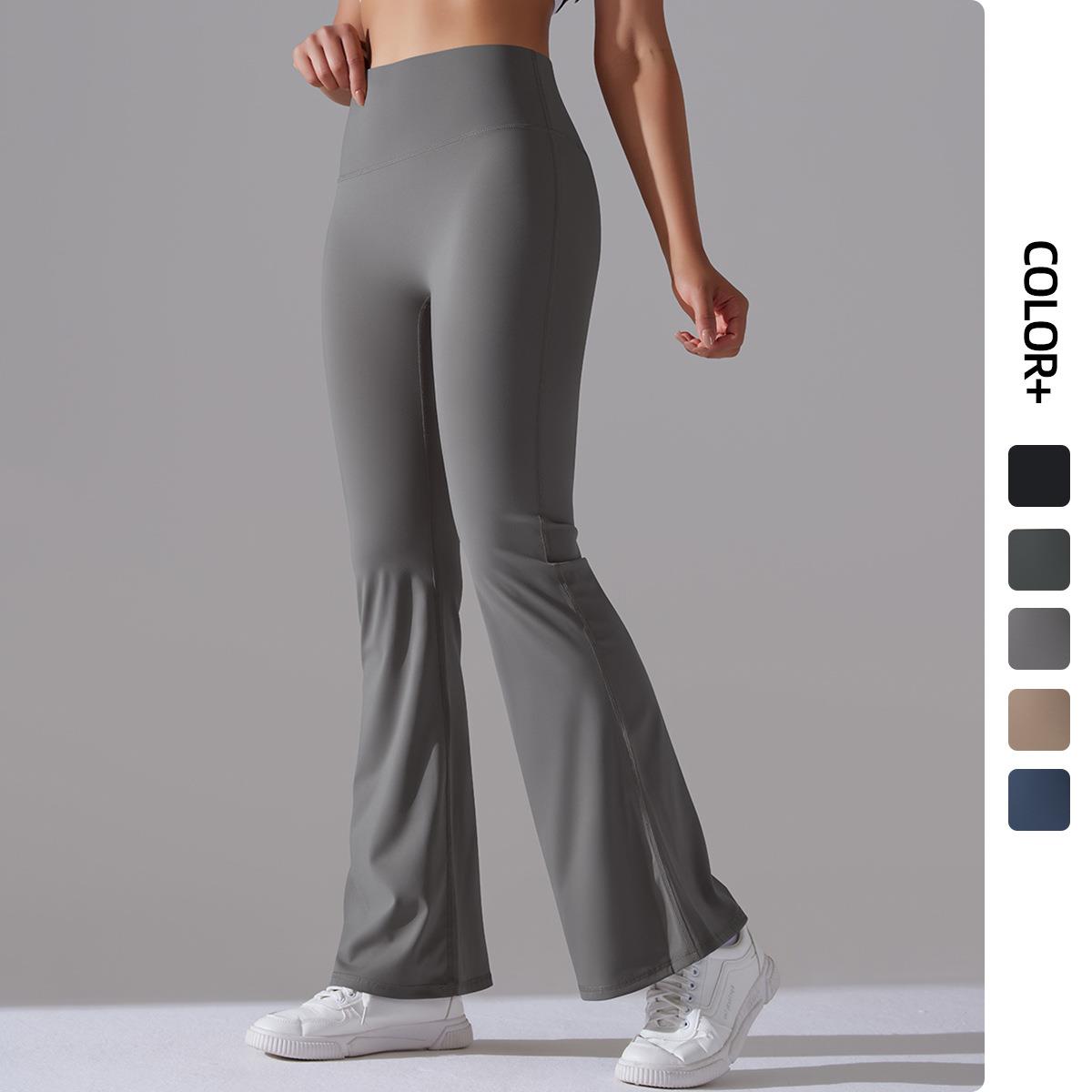 Double sided brushed high waisted wide leg pants for