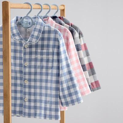 Children's flannel pajamas set, long sleeved cardigan,