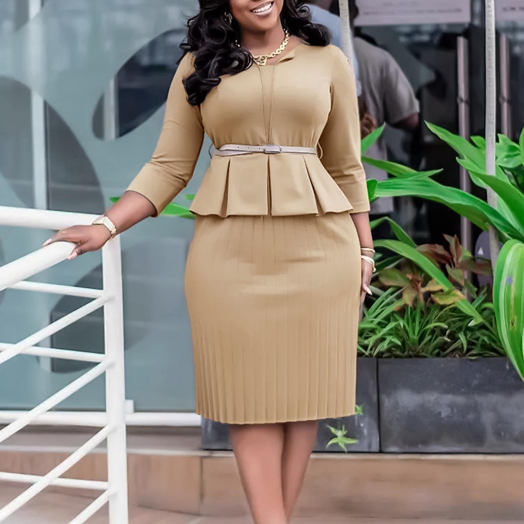 Winter women's collar, ruffled edge, high waist, slimming