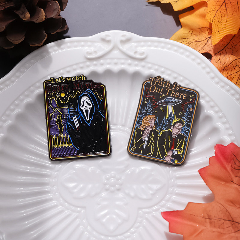 侦探幽灵杀手电影金属徽章背包衣服笔袋装饰胸针领针配饰勋章胸章