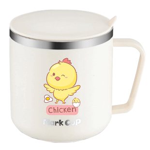 304不锈钢水杯男生杯子防摔带盖马克杯家用茶杯办公室咖啡杯牛奶