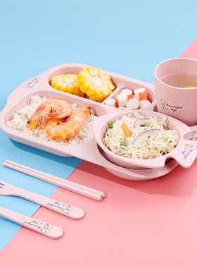 创意宝宝餐具套装儿童餐盘分格卡通家用防摔可爱婴幼儿吃饭碗辅食