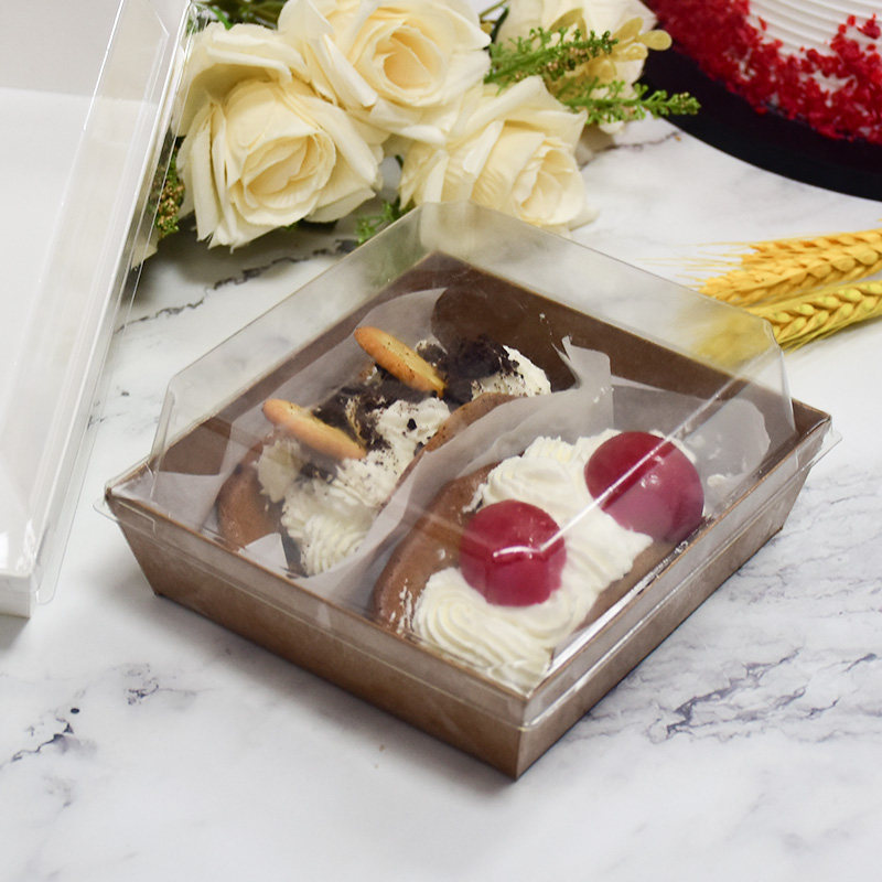 黄百吉毛巾卷包装盒 网红蛋糕卷礼品盒瑞士卷高档礼盒透明礼品盒