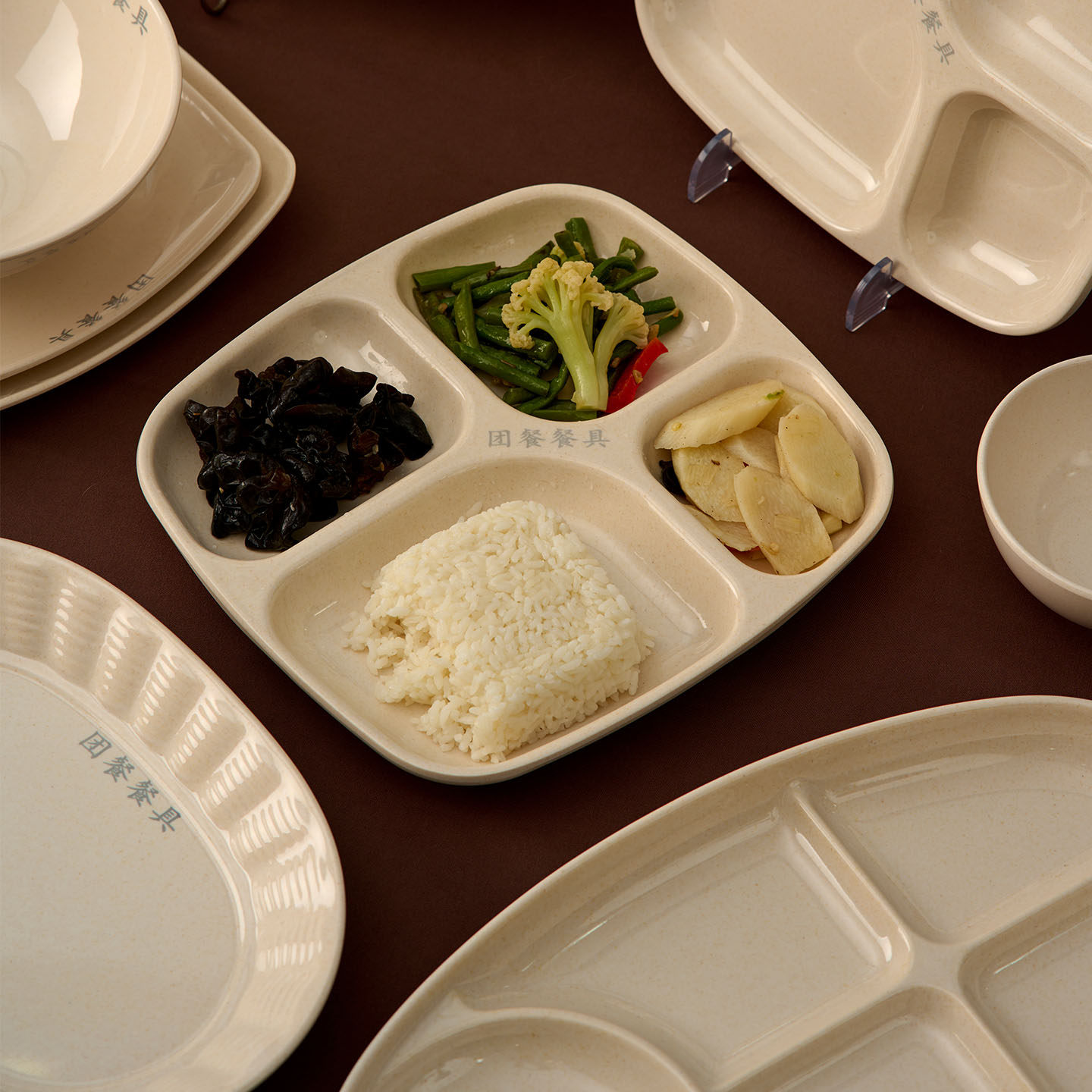 密胺打菜称重餐盘中式快餐食堂称菜盘团餐自助饭盘盖浇饭盘多格盘,餐饮具,盘,淘宝优惠券,粉丝福利购,淘宝优惠卷