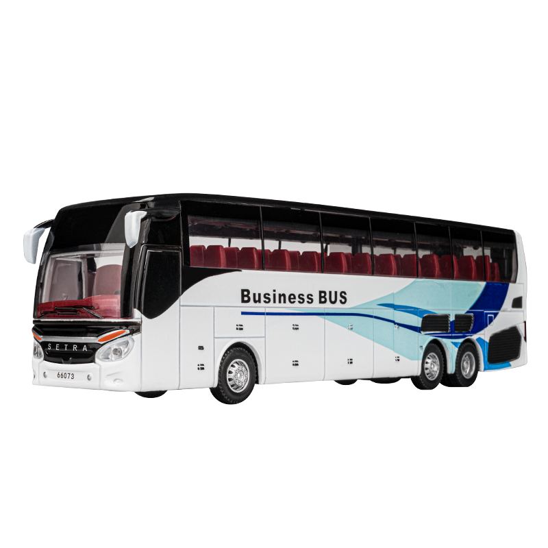 商务巴士豪华机场巴士仿真合金模型大巴客车公交车玩具男孩开门