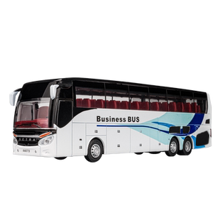 商务巴士豪华机场巴士仿真合金模型大巴客车公交车玩具男孩开门